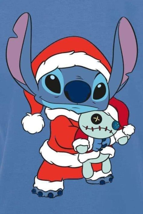 Merry Christmas Stitch, Scrump Lilo And Stitch, Christmas Cartoon Characters, Christmas Stitch, Lilo And Stitch Quotes, Lilo And Stitch Drawings, Idee Cricut, Merry Christmas Wallpaper, Disney Cross Stitch Patterns