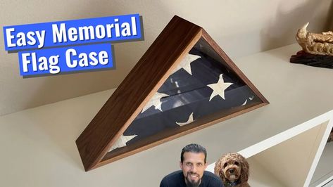 Building a Memorial Flag Display Case Diy Shadow Box Frame, Memorial Flag Display, Framed American Flag, Bob Barker, Flag Display Case, Diy Shadow Box, Flag Display, Military Flag, Shadow Box Frames