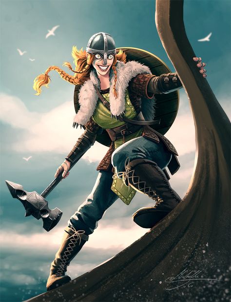 ArtStation - Mad Hilda, Michelle Tolo Dnd Pirate, Character Design Challenge, Fantasy Role Playing, Fantasy Races, Viking Age, Design Challenge, A Character, Sci Fi Art, Dnd Characters