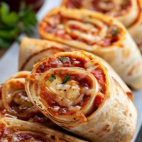 Tortilla Pizza Rolls Homemade Tortilla Wrap Recipes, Burrito Pizza Flour Tortillas, Pizza With Flour Tortillas, How To Make Tortilla Pizza, Lunches To Make With Tortillas, Pizza On Wraps, Pepperoni Rolls With Tortillas, Tortilla Pizza Wrap, Tortilla Ideas Snacks