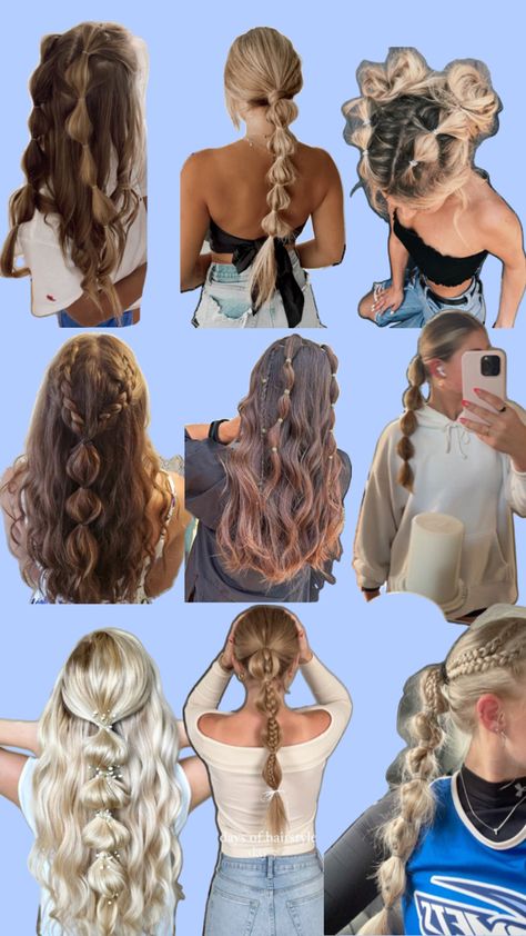 Kueez Fashion, Cute Sporty Hairstyles, Preppy Hairstyles, Hairstyle Examples, Cute Hairstyles For School, Easy Hairstyles For Thick Hair, Hair Inspiration Long, Cute Simple Hairstyles, Beach Hairstyles For Long Hair