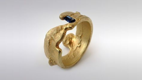 KELVIN J. BIRK GOLD & SILVERSMITH Lost Wax Jewelry, Freeform Ring, Contemporary Jewellery Designers, Contemporary Jewelry Design, Wax Carving, Organic Jewelry, Jewellery Designer, Casting Jewelry, Jewellery Ideas