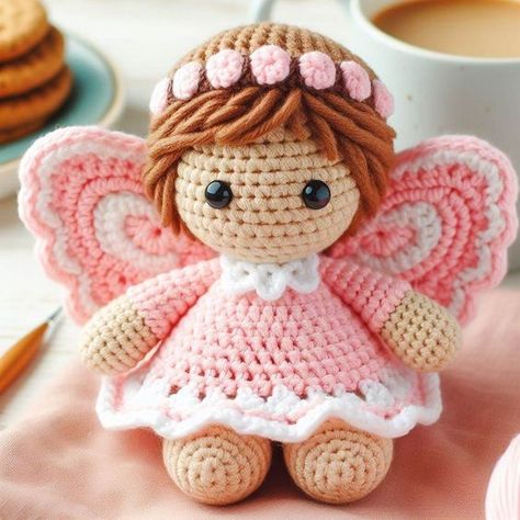 Angel Crochet Pattern Free, Angel Baby Crochet, Crochet Angel Pattern, Crochet Toys Free Patterns, Crochet Angels, Crochet Doll Tutorial, Crochet Angel, Crochet Toys Free, Crochet Fairy