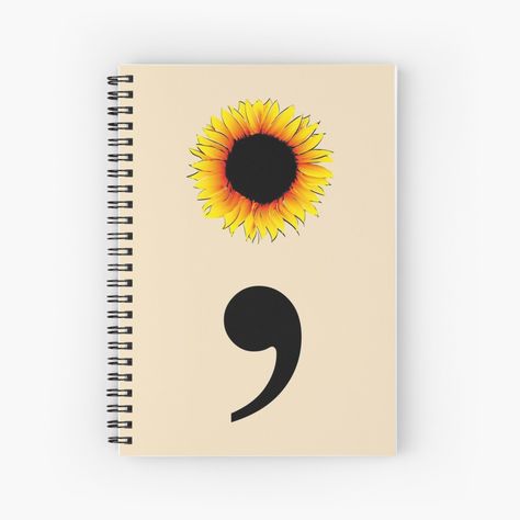 Sunflower Semi Colon Tattoo, Sunflower Semi Colon, Ocd Pictures, Semicolon Tattoos, Colon Tattoo, Snow Tattoo, Tattoo Mistakes, Awareness Tattoo, Semi Colon