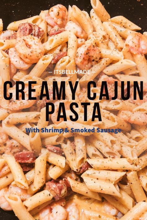 Cajun Shrimp And Sausage Pasta, Cajun Pasta Sauce, Pasta With Butter, Cajun Shrimp And Sausage, Cajun Pasta Recipes, Creamy Cajun Shrimp, Shrimp And Sausage Pasta, Cajun Sausage Pasta, Creamy Cajun Pasta