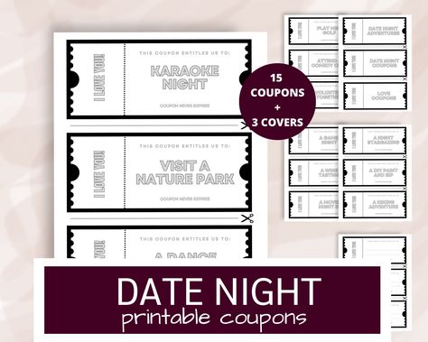 Date Night Coupon Book, Coupon Gift Ideas, Date Night Coupons, Nana Presents, Printable Coupon Book, Nana Birthday Gift, Nana Christmas Gifts, Nana Birthday, Love Coupons