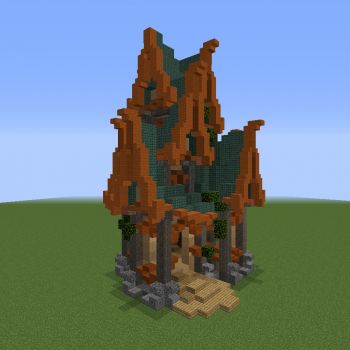 Minecraft Fantasy House, Minecraft Steampunk, Minecraft Castle, Cute Minecraft Houses, Minecraft Decorations, Brown Carpet, Minecraft Blueprints, Wood Stairs, Minecraft Crafts