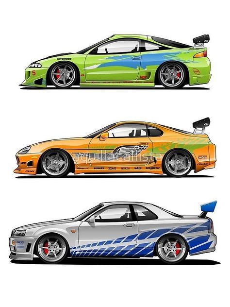 Rápido y furioso Best Jdm Cars, Custom Muscle Cars, Street Racing Cars, Skyline Gtr, Tuner Cars, Cars Movie, Paul Walker, Car Drawings, Street Cars