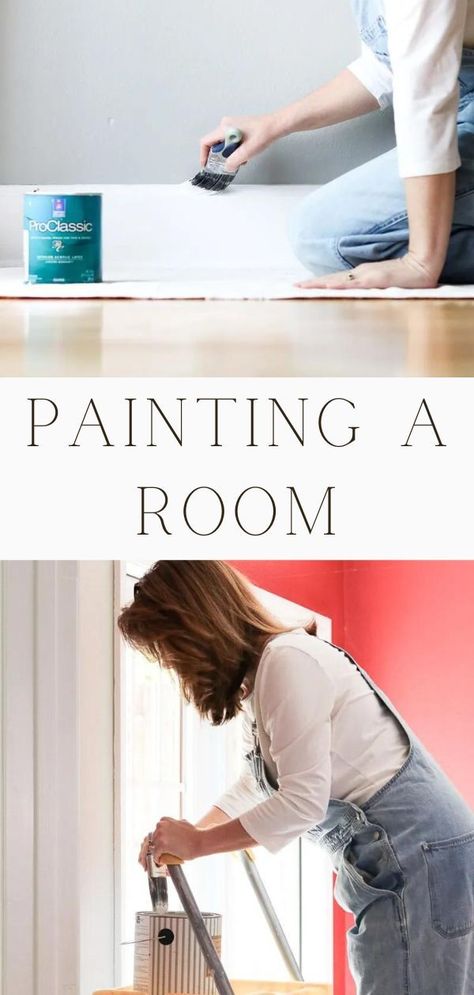 Changing the color of a room at home is the easiest cheapest way to transform a space. Follow these easy DIY step by step instructions on how to paint a room like a pro for your house. Tips and tricks for any room wall, ceiling trim. An interior room like dining, living room, kitchen, bathroom, bedroom, den, foyer, hall, laundry, and more. Magnolia Home paint by Joanna Gaines kilz. Sherwin Williams, Benjamin Moore Ideas to roll, trim, prep, patch, clean up. quickly | project House Tips And Tricks, Hall Laundry, Magnolia Home Paint, Magnolia Homes Paint, Painting A Room, Bedroom Revamp, Ceiling Trim, Diy Step, Diy Step By Step