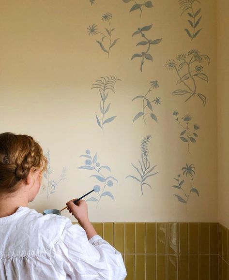 Hand Painted Mural, Painted Mural, Mural Painting, Interior Inspo, Native Plants, New Room, First Home, Future House, A Dream