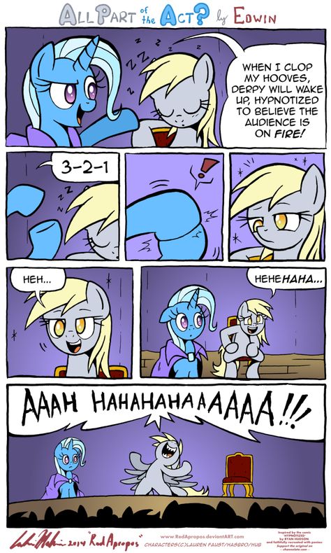 All Part of the Act? by RedApropos on DeviantArt Mlp Funny, Emotional Growth, Derpy Hooves, Mlp Art, Mlp Comics, Losing Faith In Humanity, Mlp Fan Art, My Little Pony Comic, My Little Pony Drawing