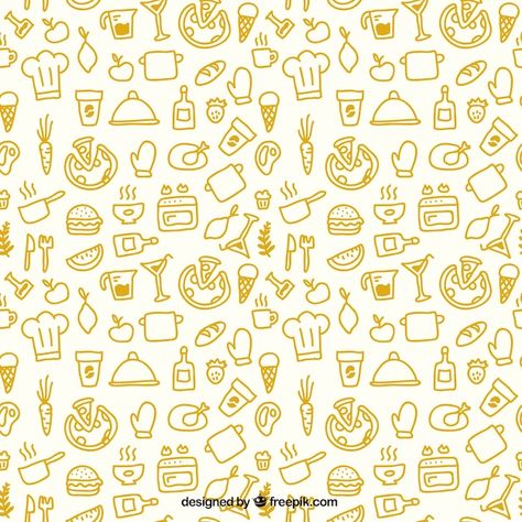 Sketchy kitchen pattern | Premium Vector #Freepik #vector #hand-drawn-kitchen #cooking-pattern #kitchen-pattern #food-drawing Cafe Branding Design, Healthy Logo, Kitchen Pattern, Restaurant Poster, Nautical Pattern, Food Patterns, Vi Design, Food Graphic Design, Bakery Logo