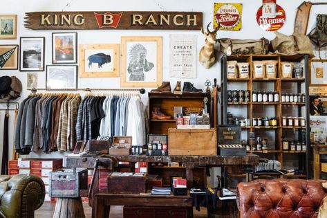 On the Grid : Manready Mercantile Shop Merchandising Ideas, Modern General Store Ideas, Vintage Store Display Ideas, General Store Aesthetic, General Store Design, Antique Store Aesthetic, Modern General Store, General Store Display, Thrift Boutique