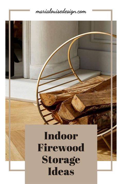 Cozy up your space with stylish indoor firewood storage! 🔥✨ Explore creative ideas to keep your firewood organized and accessible, adding charm and warmth to your home. Perfect for those chilly evenings! ?❤ #HomeDecor #FirewoodStorage #CozyLiving Storing Firewood Indoors, Wood Holder Diy Firewood Storage, Indoor Firewood Storage, Fireplace Wood Holder, Firewood Storage Ideas, Industrial Fireplace, Firewood Storage Indoor, Firewood Stand, Farmhouse Decor On A Budget