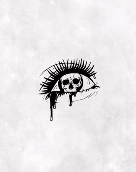 Creepy Tattoo Designs Men, Dark Simple Tattoo Designs, Creepy Gap Filler Tattoo, Simply Cute Tattoos, Dark Minimalist Tattoo, Dark Energy Tattoo, Simple Creepy Tattoo Designs, Demonic Tattoo Ideas, Small Gothic Tattoos Simple