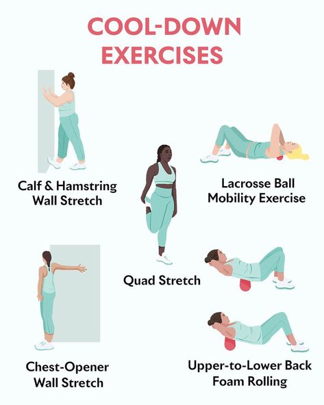 Cool Down Exercises, Cool Down Stretches, Gym Plans, Quad Stretch, Mobility Exercises, After Workout, Floor Workouts, Warm Down, Sweat It Out