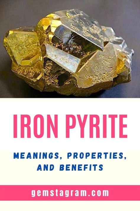 Iron Pyrite, Gems Crystals, Crystal Stones, Important Facts, Rocks And Crystals, Positive Thinking, Facts About, Stones And Crystals, Meant To Be