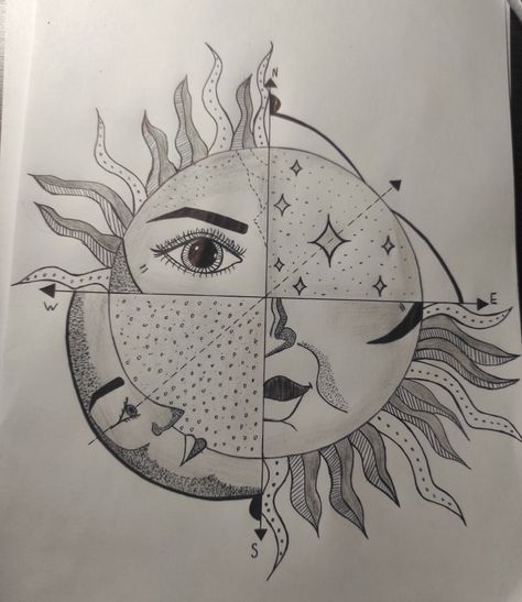 #draw#easy#sun#moon#aesthetics Sun Moon Drawing, Love And Fear, The Moon And The Sun, Moon And The Sun, Sun Drawing, Draw Easy, Sun And Moon Drawings, Canvas Art Quotes, Pastel Artwork