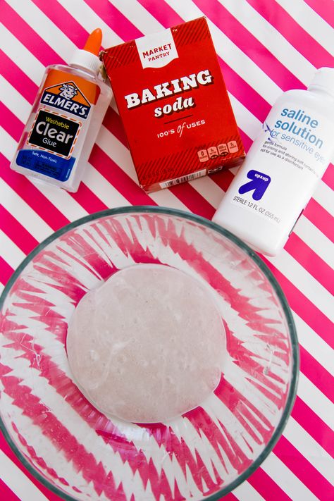 The Easiest Clear Slime Recipe With Glue • A Subtle Revelry Slime Recipe Clear Glue, Slime Recipe With Glue, Slime Recipe Clear, Clear Slime Recipe, Slime At Home, Slime Without Borax, No Pantry Solutions, Clear Glue Slime, Glue Slime