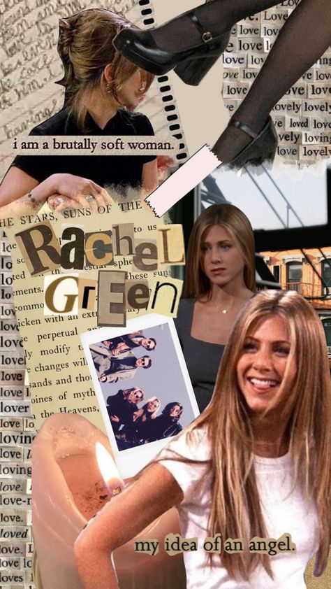 Rachael Green Aesthetic, Rachel Green Asthetics, Rachel Green Drawing, Rachel Green Aesthetic Moodboard, Rachel Green Aesthetic, Aesthetic Pinboard, Brutally Soft, Rachel Greene, Estilo Rachel Green