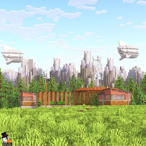 Minecraft Solarpunk, Solar Punk, Research Station, Minecraft Room, Minecraft Stuff, Weather Patterns, Minecraft Architecture, Minecraft Buildings, Minecraft Builds