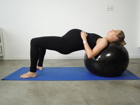 Pre-natal exercises for the third trimester — Sian Smale Pregnancy Pilates, Ball Yoga, Swiss Ball, Exercise Program, Third Trimester, Pregnancy Workout, Prenatal, Yoga Mat, Workout Programs