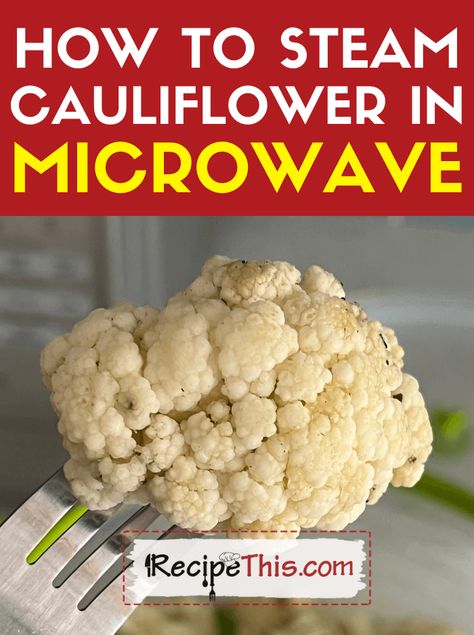 Steam Cauliflower In Microwave. Let me introduce you to the most delicious and fastest way to cook cauliflower using the microwave and a steamer basket. How To Steam Cauliflower, Steam Vegetables Recipes, Microwave Cauliflower, Baking Mischief, Microwave Vegetables, Ways To Cook Cauliflower, How To Cook Cauliflower, Recipe Cauliflower, Microwave Baking