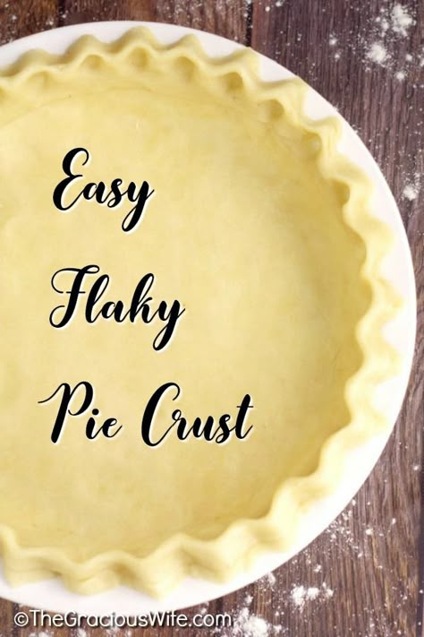 Buttery, easy, flaky pie crust recipe that turns out perfect every time. Easy to make with just 5 basic ingredients! This is THE BEST homemade pie crust (recipe credit to my grandma!). Made with butter, but includes directions to make vegan and dairy free. PLUS video included! Quiche Pie Crust Recipe, Easy Flaky Pie Crust Recipe, Easy Quiche Crust, Quiche Crust Recipe, Easy Flaky Pie Crust, Quiche Crust, Best Pie Crust Recipe, Flakey Pie Crust, Making Pie Crust