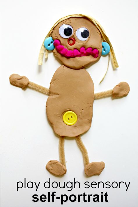 All About Me Sensory Self-Portrait #drawing #kidsactivities #artactivities All About Me Playdough, Body Theme Preschool, My Body Preschool Theme, Me Theme Preschool, All About Me Sensory, All About Me Eyfs, All About Me Topic, Preschool Playdough, Body Parts Preschool Activities