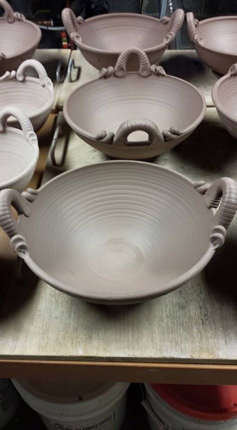 Pottery Bowl With Handles, Pottery Bowls With Handles, Ceramic Bowl With Handles, Clay Handles, Pottery Handles, Ceramic Handles, Ceramics Pottery Bowls, Pottery Lessons, Beginner Pottery