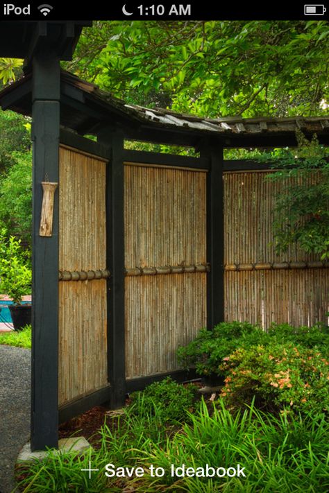 Bamboo Screening Fence, Japanese Gardens Design Ideas, Japanese Garden Decor, Japanese Gate, Yard Privacy, Oregon Landscape, Japanese Garden Landscape, Asian Landscape, Japanese Garden Design