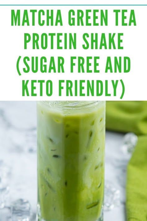 Green tea has become on of the most popular teas due to its healthy benefits. Try this matcha green tea protein shake for a healthy you. It is sugar free and keto friendly. Keto Matcha Recipes, Keto Matcha, Green Protein Shake, Green Tea Protein Shake, Macha Green Tea Protein Shake, Green Tea Electrolyte Drink, Matcha Protein Smoothie, Protein Tea, Matcha Protein Shake