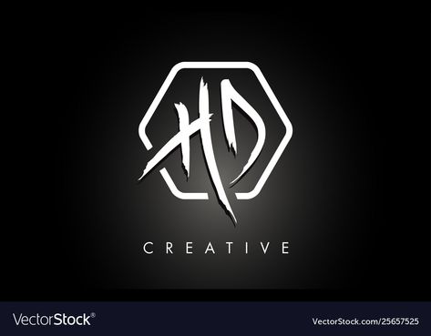 Hd Letter Logo Design, Hd Logo Design, Brush Letters, Hh Logo, Hd Logo, Handmade Logo, Letters Design, Couple Pic, Hanuman Wallpaper