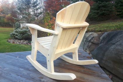 Adirondack Chair Plans by The Barley Harvest Diy Rocking Chair, Tall Chair, Rocking Chair Plans, Chair Woodworking Plans, Adirondack Rocking Chair, Adirondack Chair Plans, Adirondack Furniture, Tall Chairs, Patterned Chair