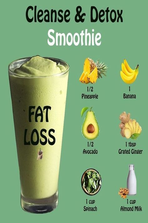 Smoothie Detox Cleanse, Healthy Diet Smoothies, Detox Smoothies, Resep Smoothie, Fruit Smoothie Recipes Healthy, Easy Healthy Smoothies, Cleanse Detox, Resep Diet, Smoothie Drink Recipes