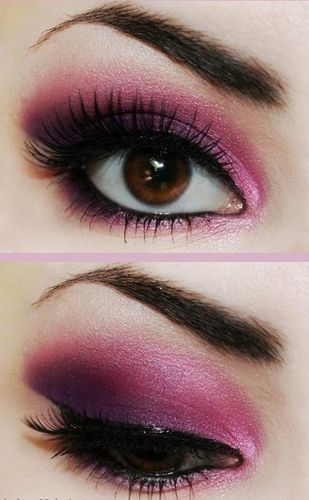 pink black eye makeup | Flickr - Photo Sharing! Pictures Of Eyes, Mekap Mata, Purple Smokey Eye, Drag Make-up, Purple Eye Makeup, Pink Eye Makeup, Pink Eye, Beauty Make-up, Makeup Hacks