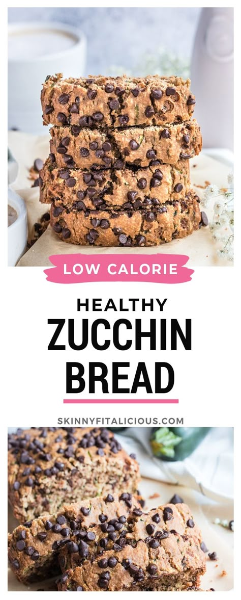 Low Calorie Dessert Bread, Healthy Zucchini Baking, Low Calorie Chocolate Zucchini Muffins, Zucchini Healthy Bread, Low Cal Zucchini Muffins, Low Calorie Sweet Bread, Low Calorie Zucchini Desserts, Macro Friendly Zucchini Bread, Healthy Zucchini Bread Recipes Clean Eating