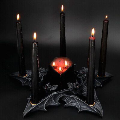 ad eBay - Batman Candlestick Candle Holders Home Decoration Wrought Candle Stick Stand New - Buy Now, click the link (eBay) Gothic Decorations, Gothic Bathroom Ideas, Black Candlestick Holders, Gothic Table, Gothic Candle Holder, Gothic Candle, Black Candelabra, Gothic Bathroom, Gothic Candles