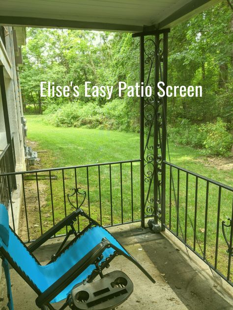 Apartment Patio Screen Ideas, Bug Netting Patio, Diy Bug Screen For Patio, Porch Mosquito Netting, Bug Screens For Patio, Mosquito Net Ideas For Balcony, Patio Mosquito Screens, Diy Mosquito Netting For Patio, Mosquito Screens For Patio