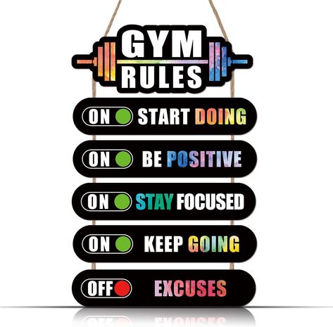 Gym Rules, Home Gym On A Budget, Workout Room Decor, Fitness Wall Art, Home Gym Inspiration, Home Gym Essentials, Gym Wall Decor, Gym Wall Decal, Home Gym Decor