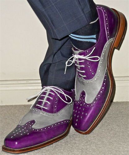 Blue suit shoes