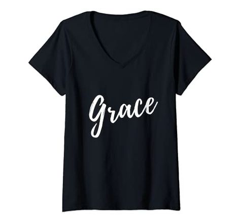 Womens Grace V-Neck T-Shirt Grace and Hope Funny V, Love My Sister, Nana Shirts, Pink Lady, Triumph Motorcycles, Boyfriend T Shirt, Mom Quotes, Shop Top, Teacher Shirts