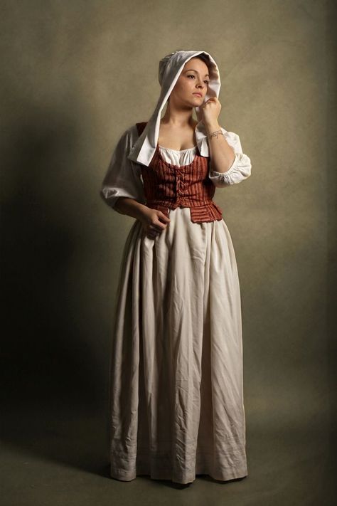 Colonial Fashion, Medieval Clothes, Medieval Woman, 18th Century Clothing, 18th Century Fashion, Medieval Costume, Period Outfit, Century Clothing, Medieval Dress