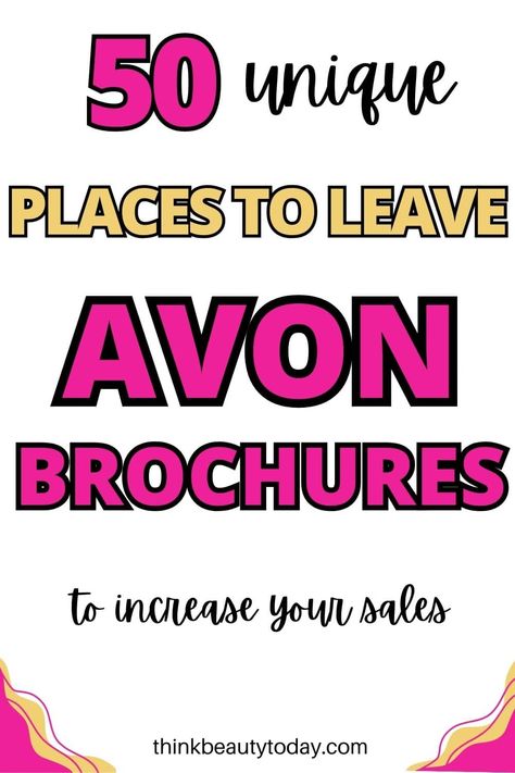 Discover 50 places to leave Avon brochures with these creative Avon marketing ideas. Boost your visibility and attract new customers for your Avon business. Avon Marketing Ideas, Avon Ideas Marketing, Avon Ideas, Avon Marketing, Join Avon, Avon Sales, Avon Catalog, Avon Skin So Soft, Avon Business