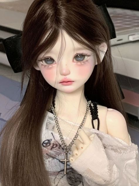 Bjd Dolls Girls, Chinese Dolls, Doll Aesthetic, Image Swag, Fantasy Art Dolls, Toy Ideas, Kawaii Doll, Realistic Dolls, Doll Makeup