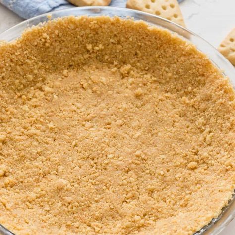 The BEST No Bake Shortbread Crust - Crazy For Crust Banana Cheesecake Bars, Oatmeal Pie Crust, Golden Oreo Crust, Shortbread Crust Recipe, Graham Cracker Crust Recipe, Vegan Key Lime, Cream Pie Filling, Vegan Pie Crust, Dairy Free Cheesecake