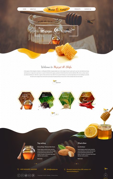 Amazing Website Design, Honey Website Design, Website Branding Design, Food Website Design, Food Web Design, Web Design Websites, Graphisches Design, Webdesign Inspiration, Web Ui Design