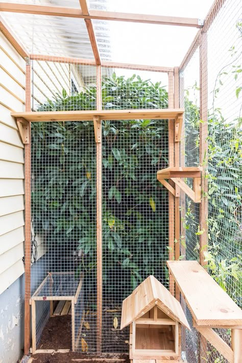 Cat House Design, Cat Mansion, Cat House Outdoor, Catio Plans, Diy Cat Enclosure, Catio Ideas, Cat Fence, Cat Projects, Cat Enclosures