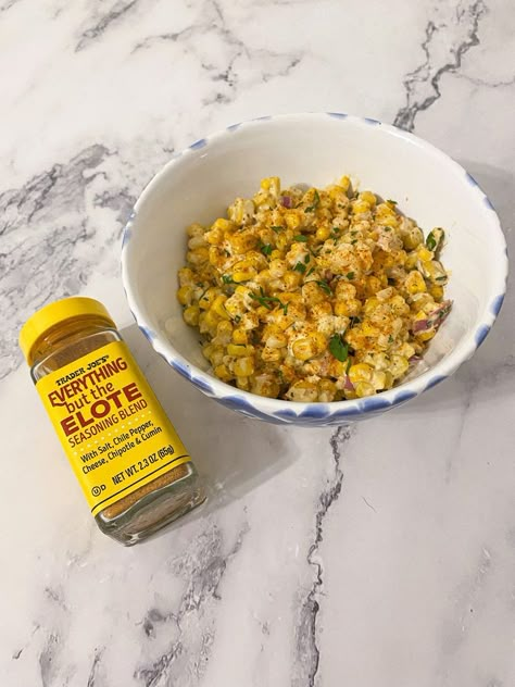 Everything But Elote Recipes, Trader Joes Mexican Street Corn, Trader Joe’s Elote Dip, Everything Elote Seasoning Recipes, Trader Joes Everything But The Elote Seasoning Recipes, Everything But Elote Seasoning, Trader Joe’s Mexican Corn, Elote Seasoning Trader Joes, Trader Joe’s Elote Seasoning