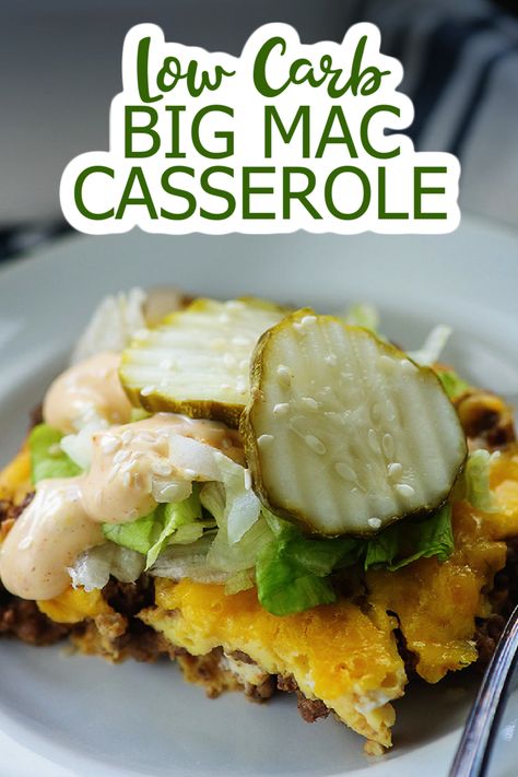 Big Mac Casserole, Low Carb Big Mac, Healthy Low Carb Dinners, Low Carb Low Fat Recipes, Low Carb Casseroles, Boiled Egg Diet Plan, Best Low Carb Recipes, Low Sugar Recipes, Low Carb Breakfast Recipes